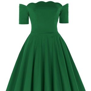 Green holiday Christmas dress